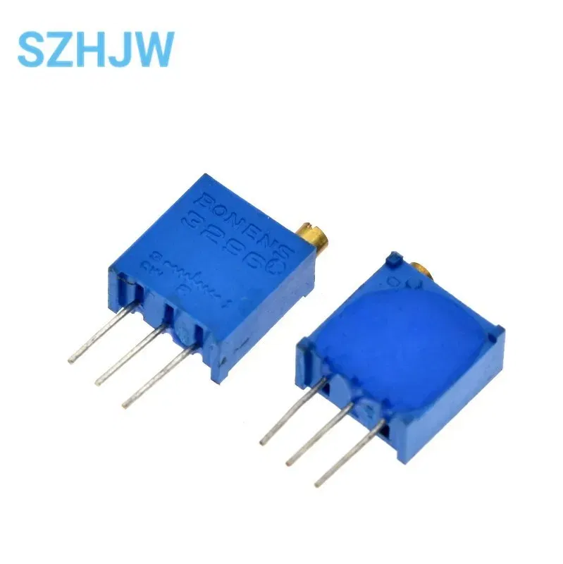 Resistance: 100 Ohm - 10PCS 3296 potentiometer Kit High Precision 3296W Variable Resistor 100R -1M 200R 500R 1k 2k 5K 10K 20K 50K 100K 200k 500k