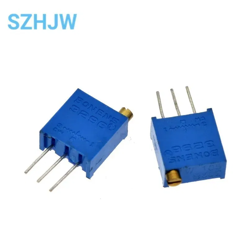 Resistance: 100 Ohm - 10PCS 3296 potentiometer Kit High Precision 3296W Variable Resistor 100R -1M 200R 500R 1k 2k 5K 10K 20K 50K 100K 200k 500k
