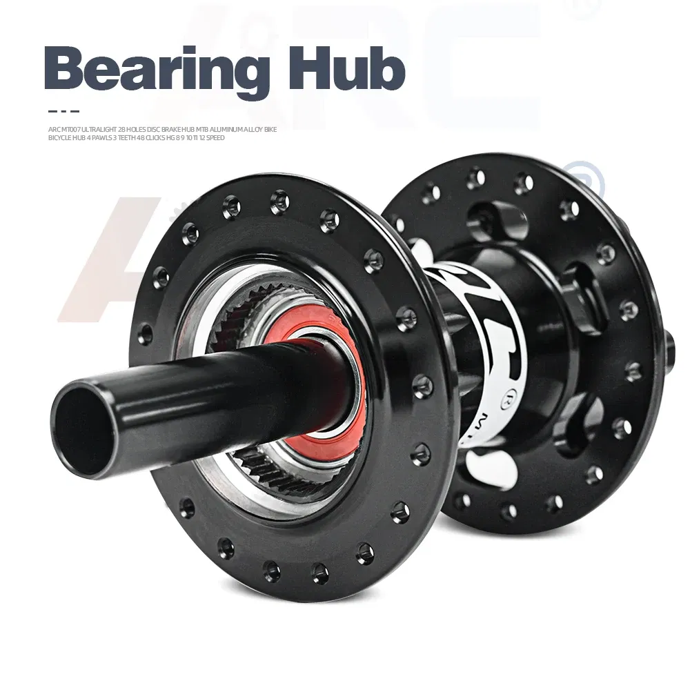 Color: Light Grey - ARC 32H Hub Mountain Bike Wheel Hub, Aluminum Alloy Front 9x100, 15x100, Rear 10x135, 12x142 Wheel Rim Hub, 4 Pawls, HG K7 12V