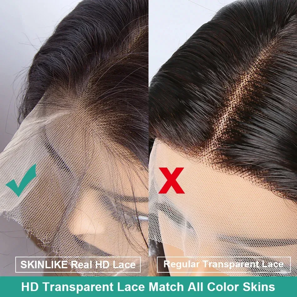 Hair Color: #6, Stretched Length: 32inches, Density: 180%, Ships From: CHINA - 30 38 Inch 13x6 HD Body Wave Lace Front Wig Pre Plucked Black Loose Wave 13x4 Lace Frontal Wig 100% Human Hair Wigs For Women