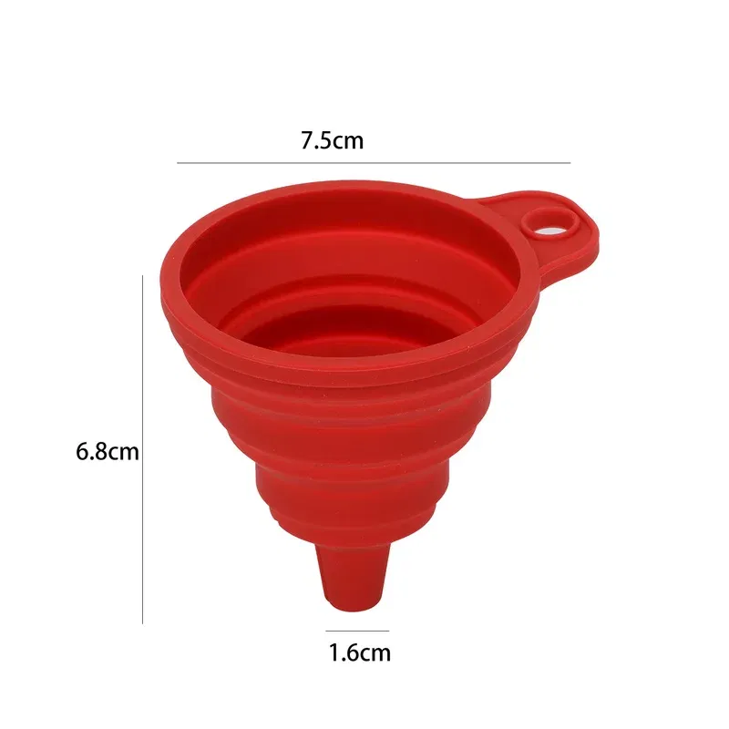 Color: black - Collapsible Silicone Car Engine Funnel for Alfa Romeo 147 156 159 Giulietta Mito Giulia Stelvio Brera GT