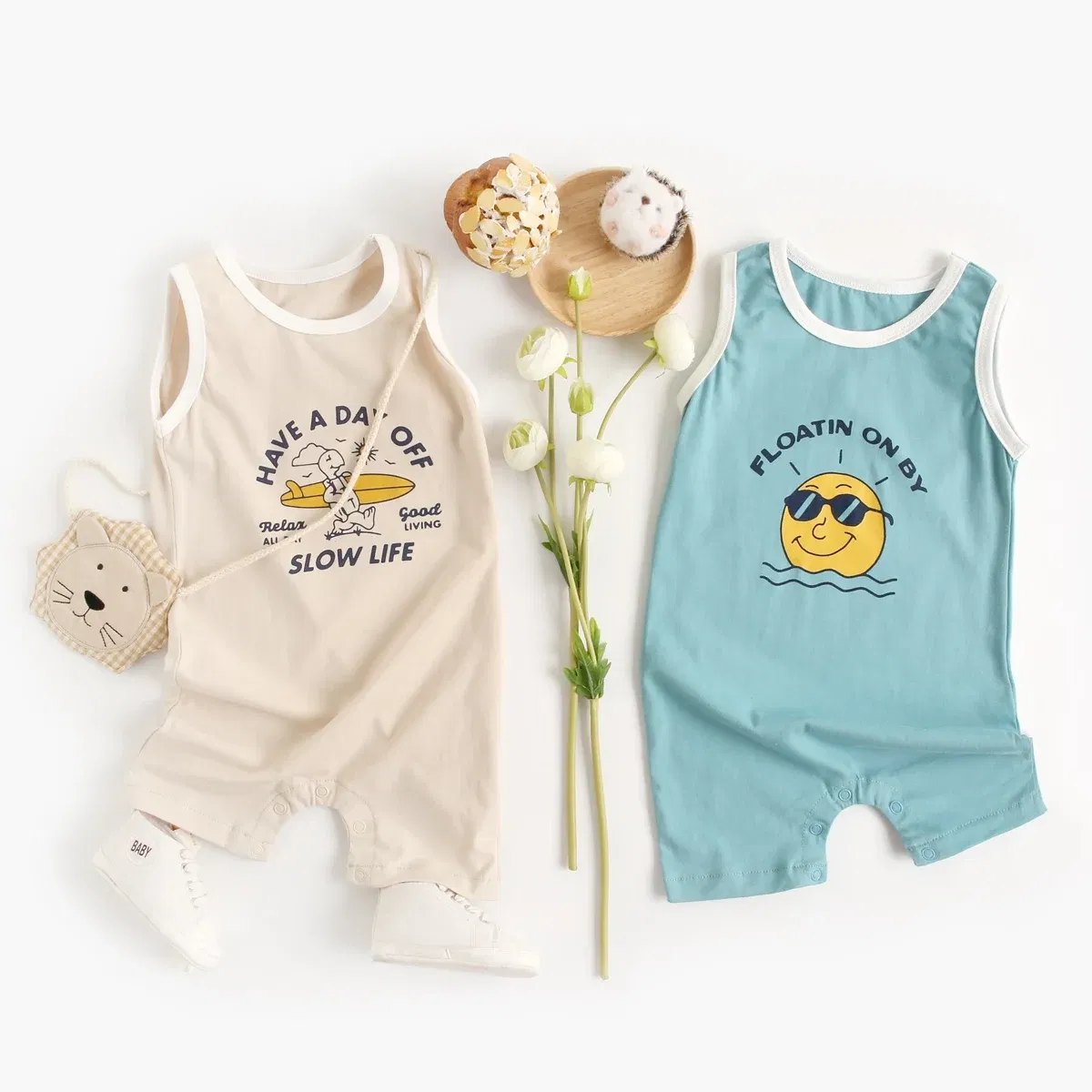 Color: Blue, Kid Size: 24M - Sanlutoz Summer Baby Boys Rompers Short Sleeve Cartoon Toddler Boys Clothing Outfits Fashion