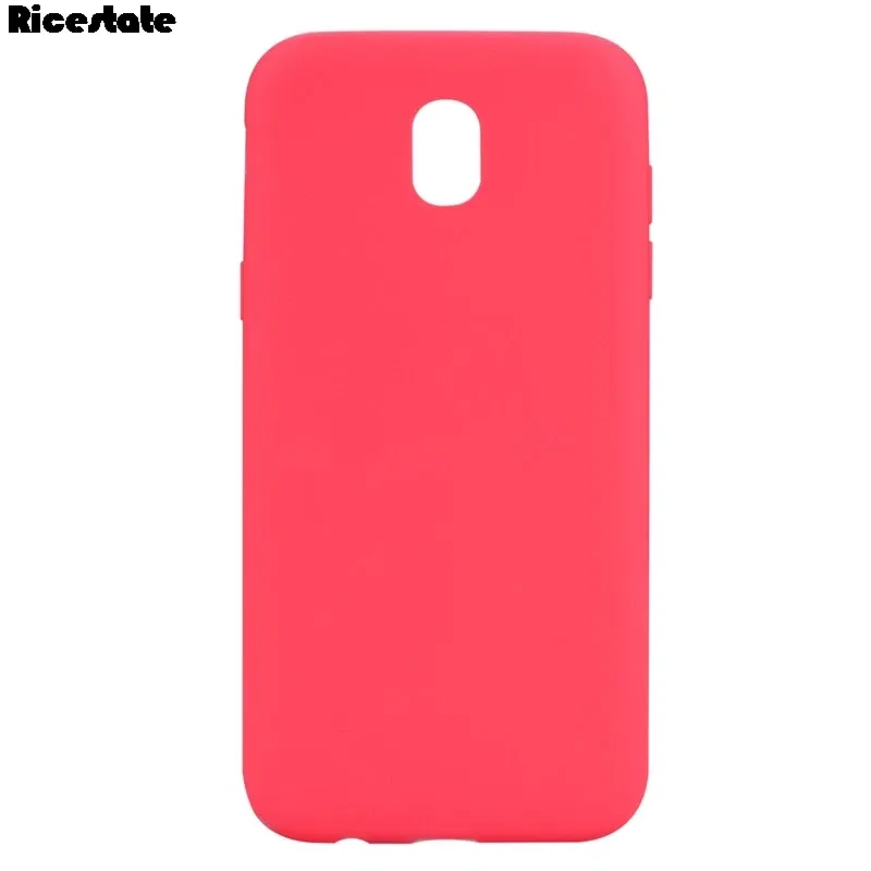 Color: Red, Material: Nylon - Solid color Case For Samsung Galaxy J5 J530 J3 J330 J7 2017 J730 J4 J6 Plus J8 2018 European version Matte Silicone soft case