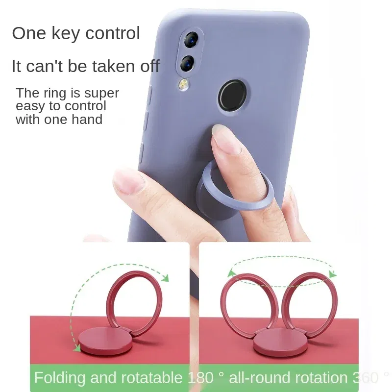 Color: Orange - Mobile Phone Holder Ring Buckle Metal Lazy Car Holder Liquid Gift for IPhone XS Huawei Samsung Cell Smart Phone Ring Holder