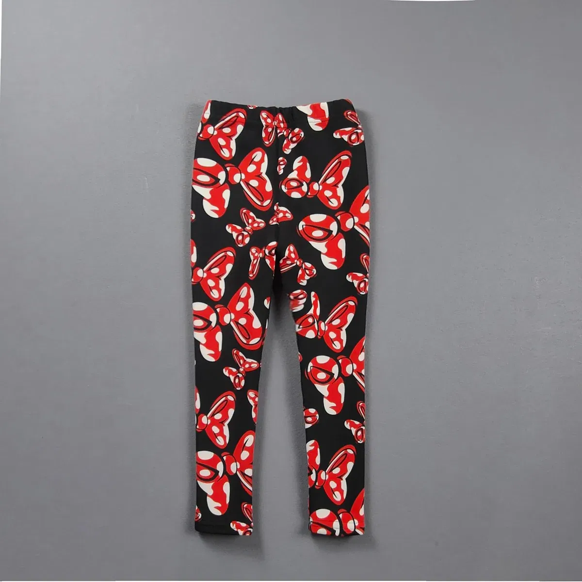 Color: Gold, Kid Size: 5 - 2-11Y Girls' Pants Autumn and Winter Slim Fit Warm Bottom Pants Thickened Velvet Printed Children's Pants Baby Casual Pants