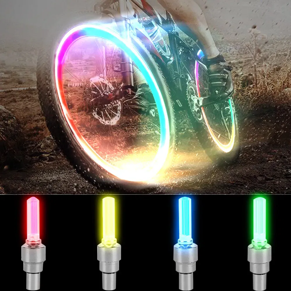 Color: Red, Ships From: CHINA - Bike Valve Caps Lamp Neon Spoke Light Bike Cool LED Flash For Road Bicycle MTB Motorcycle Car Tire Nozzle Cycling Accessories