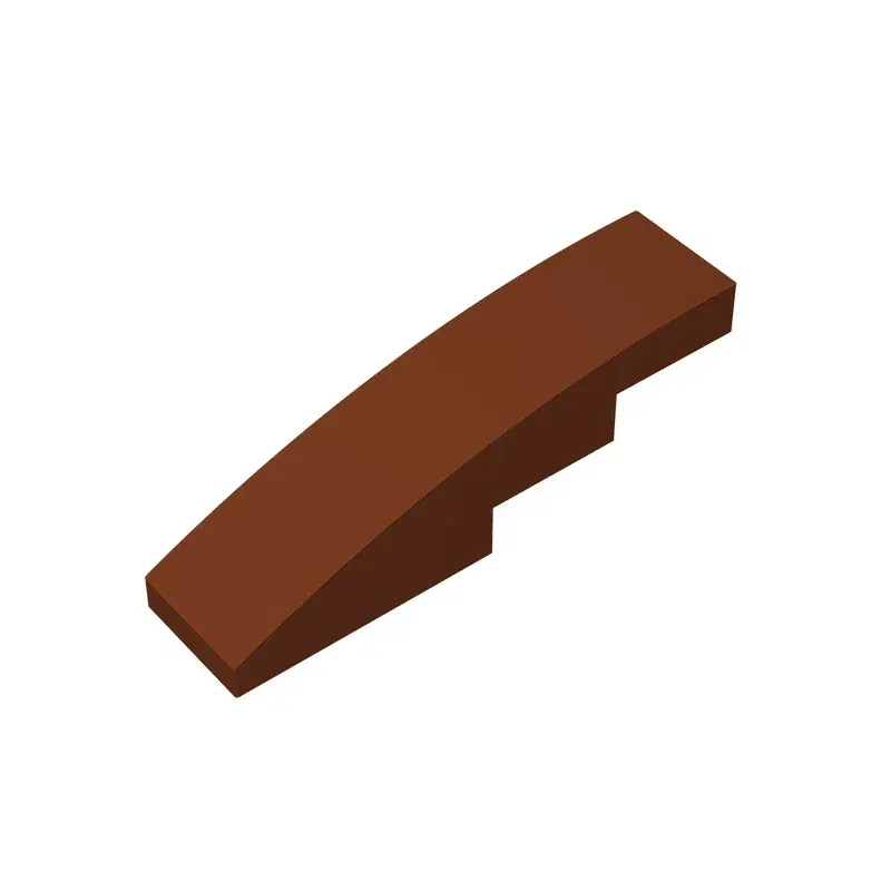 Color: Burgundy - Gobricks GDS-658 Slope, Curved 4 x 1 compatible with lego 11153 61678 pieces of children's DIY Educational Building Blocks
