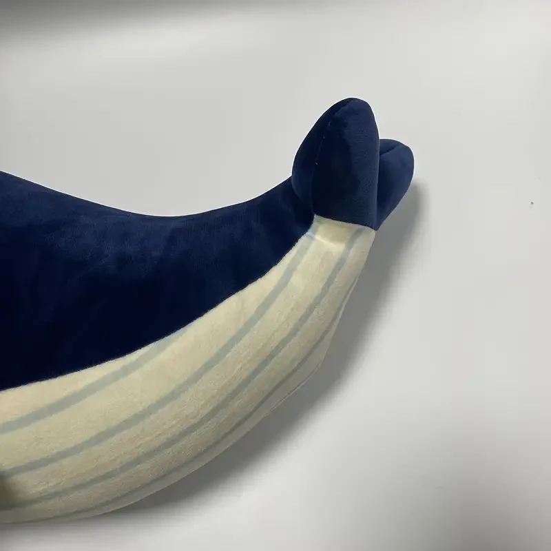 Blue Whale Plush Toy 45cm Soft Polyester Stuffed Animal for All Ages