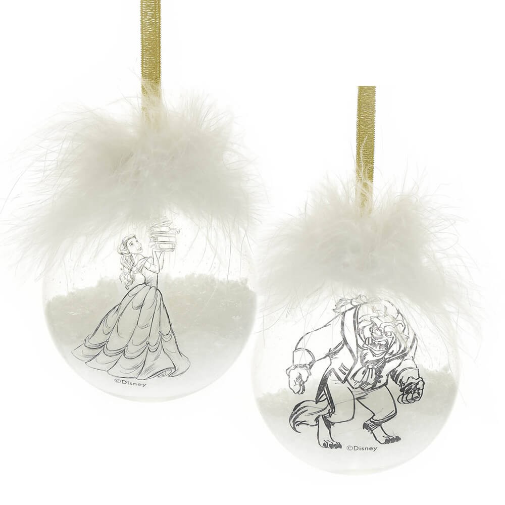 Collectible Christmas Bauble set: Belle & Beast