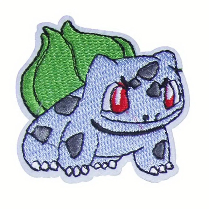 Color: Laser Bright - Kawaii Animals Patch Anime Game Embroidered Patches For Clothing DIY Iron on Patches For Clothes Jacket Cartoon Patch Stickers