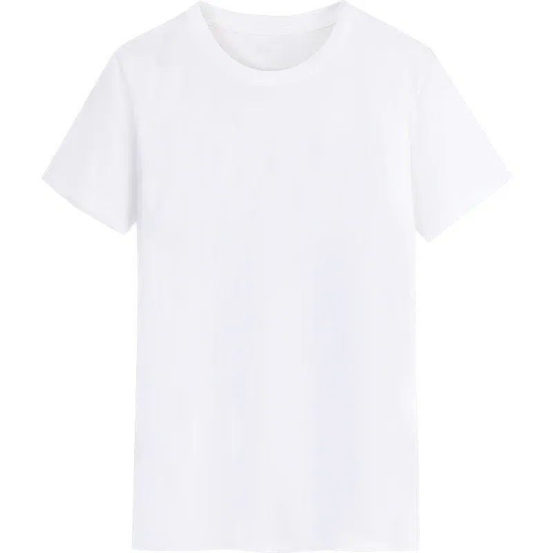 Color: WHITE, Size: M, Ships From: CHINA - YOTEE Round Neck T-shirt Cotton Logo Customized Embroidery Personal Group Fashion T-shirt Logo Customization