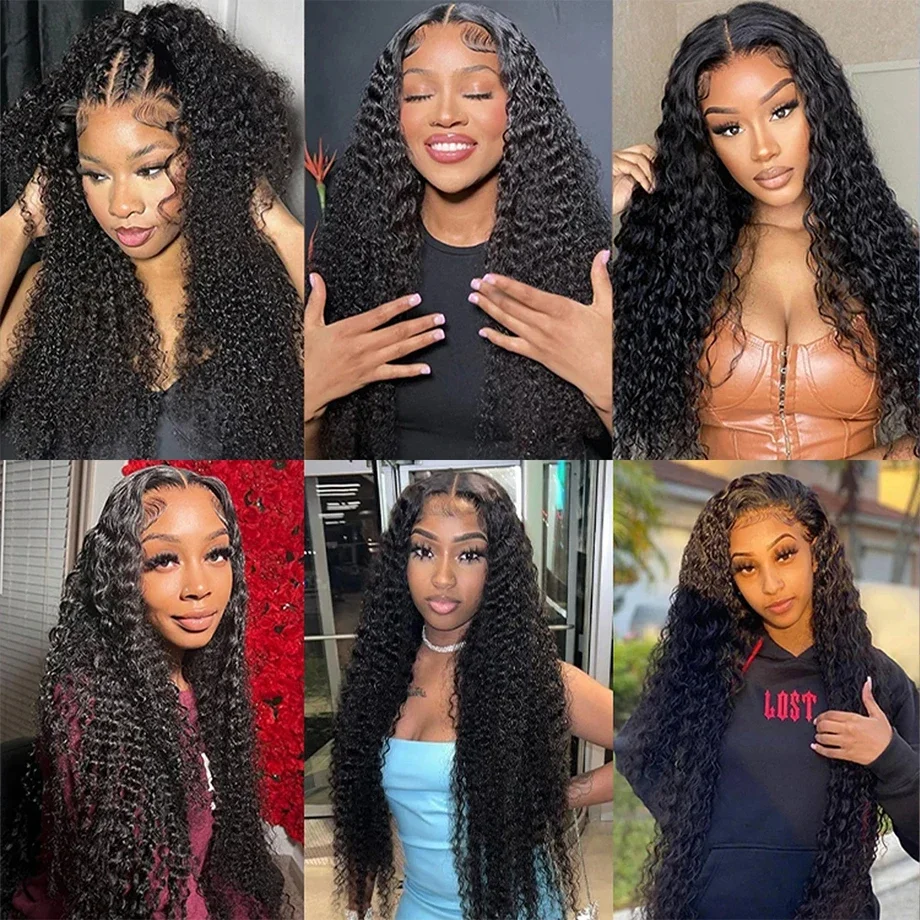 Hair Color: #6, Density: 190%, Ships From: CHINA, Stretched Length: 20inches - Glueless Wig Human Hair Ready To Wear Curly Wigs Human Hair Lace Frontal Wig Glueless Wig 100% Human Hair 5x5 Closure Wig