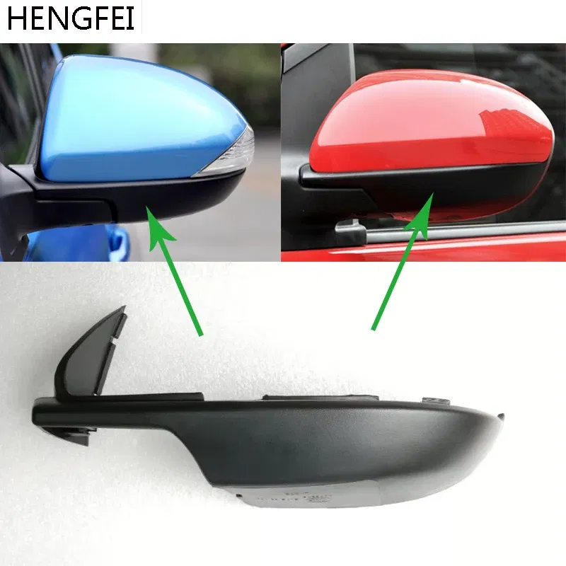 Color: GRAY - Accessories For Car Mazda 2 3 6 M3 M6 M2 Demio Rearview Mirror Cover Bottom Case Lower Shell