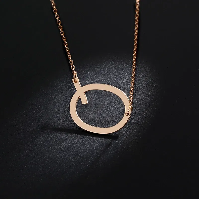 Metal Color: Imitation Rhodium Plated - Fashion Metal Necklace Golden Letter Bohemia Simple DIY Romantic Retro Woman's Necklace For Winter Jewelry Gift Free Shipping