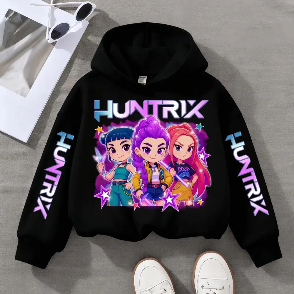Color: Orange, Kid Size: 140 - Witch Hunter Group Zoey Cosplay Costume Girls Womens Halloween Party Costumes Demon Hunter Idol Girl Group Colours Casual Hoodie