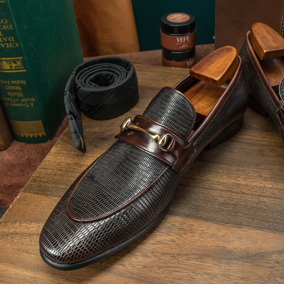 Color: Red, Shoe Size: 44 - Hanmce High Top Sell Designer Shoes Men Handmade Genuine Leather Loafers Shoes