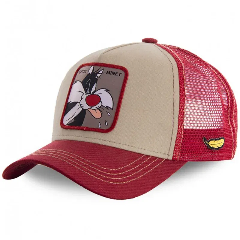 Color: Dark Grey - High Quality Disney Styles Anime Cartoon Snapback Cotton Baseball Cap Men Women Hip Hop Dad Mesh Hat Trucker Hat Dropshipping