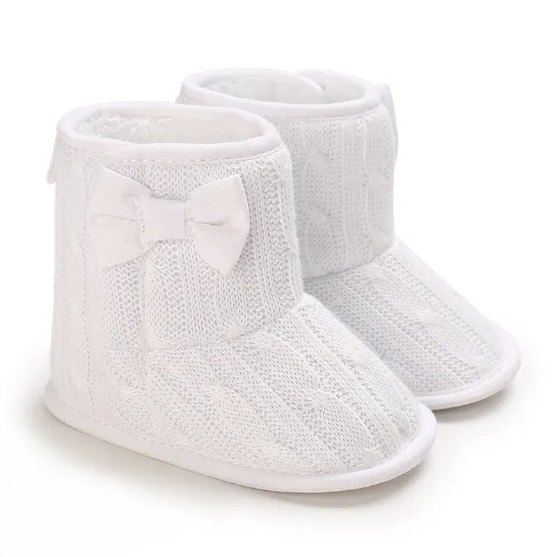 Color: Dark Grey, Baby Age: 13-18 Months - 2022 Baby Autumn Winter Boots Baby Girl Boys Winter Warm Shoes Solid Fashion Toddler Fuzzy Balls First Walkers Kid Shoes 0-18M