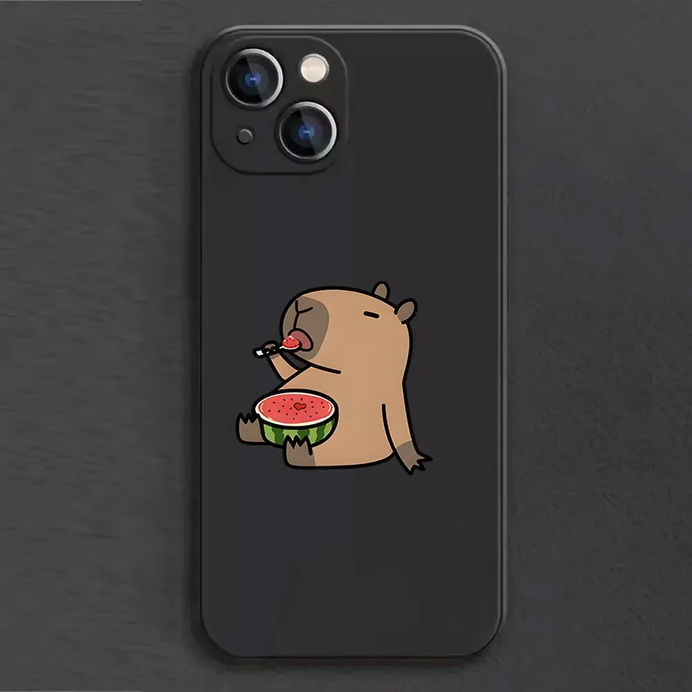 Color: SKY BLUE, Material: PVC - Cartoon Animal Capybara Phone Case For Samsung Galaxy S10 S20 S21 S22 S23 S24 FE Plus Ultra Note 20 Couple Paired Silicone Cover