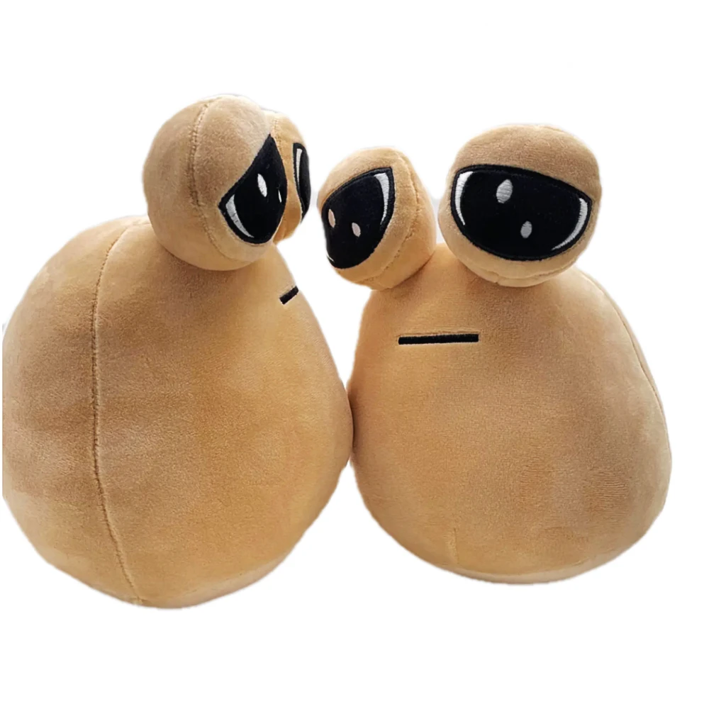 Color: WHITE - 1-6Pcs 22Cm Anime Game The Maw My Pet Alien Pou Kawaii Cartoon Plush Toys Children Birthday Xmas Gifts
