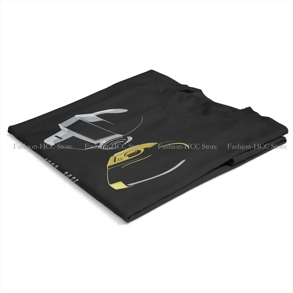 Color: black, Size: XL - Daft Punk Electronic Music Band Polyester TShirts Tribute Helmet Art Essential Distinctive Women's T Shirt Hipster Tops