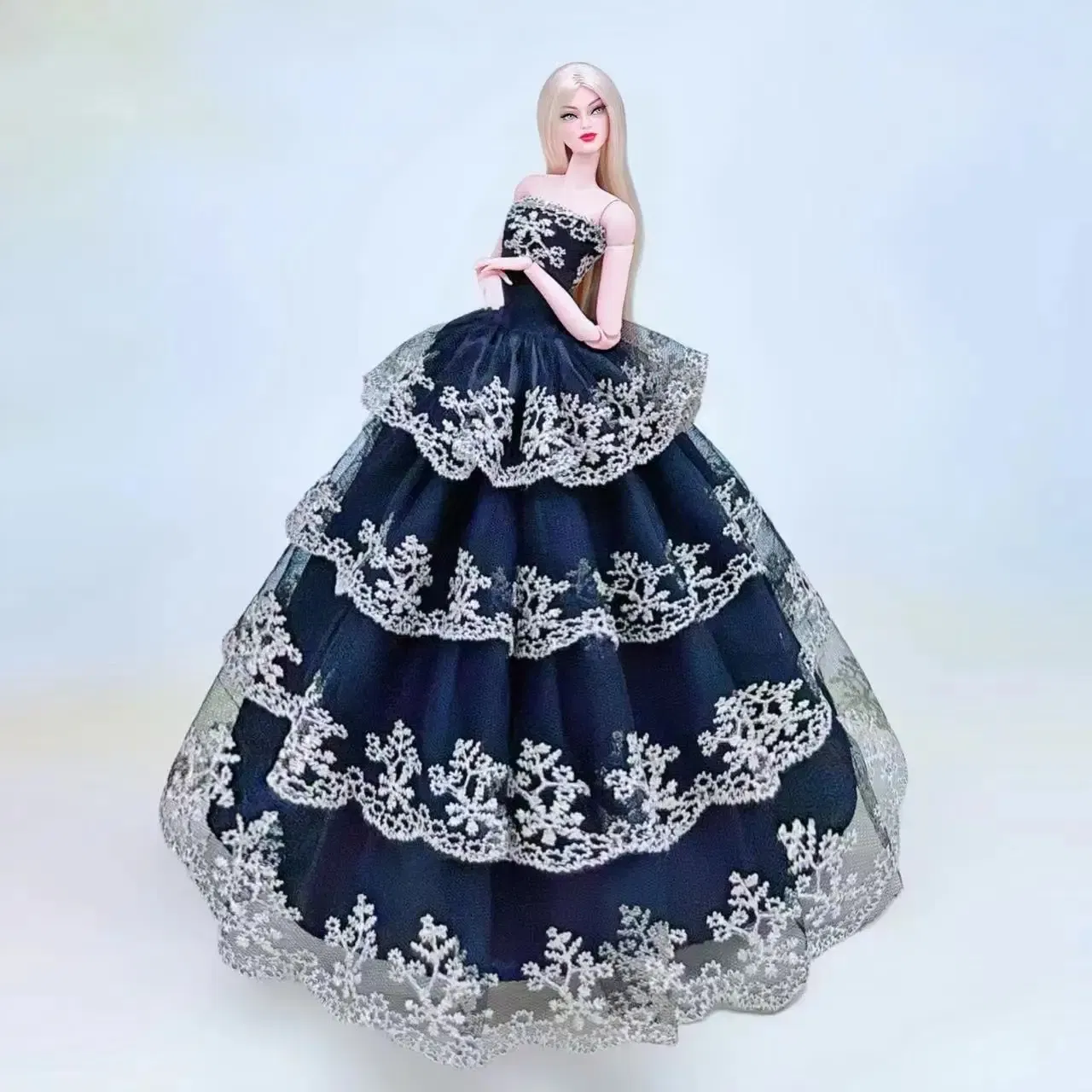 Color: Yellow - for barbie evening dress barbie doll dresses clothes lot wedding dress set accessories vestidos wedding gown barbie doll clothes