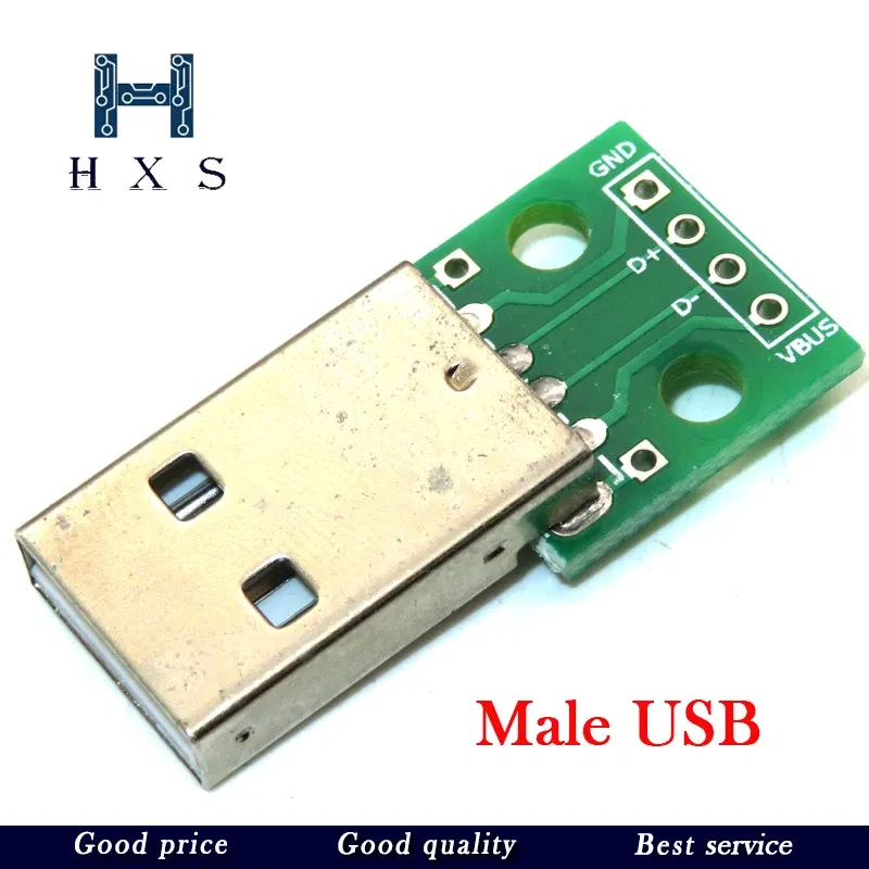 Color: Ivory - 5pcs Micro Mini USB USB A Male USB 2.0 3.0 A Female USB B Connector Interface to 2.54mm DIP PCB Converter Adapter Breakout Board
