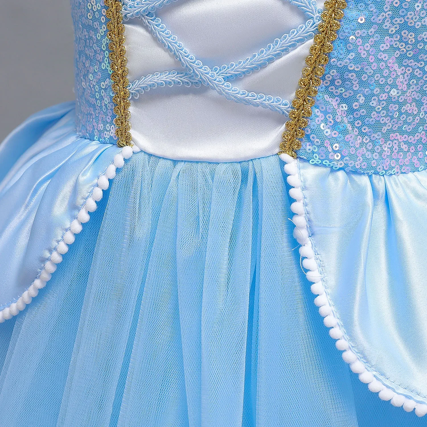 Kid Size: 2T, Color: Silver - Disney Deluxe Elegant Cinderella Princess Ball Gown Fancy Birthday Cinderella Party Dress Vestidos Costume Play Carnival Apparel