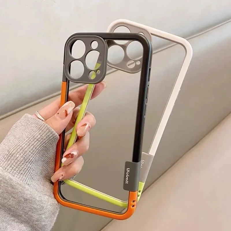 Color: Purple Pink, Ships From: CHINA, Material: Silicon - Better Heat Dissipation Dual Color Bumper Border Soft Phone Case For iPhone 17 16 15 14 13 12 11 Pro Max 7 8 Plus XS XR