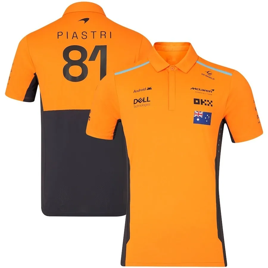 Color: black, Size: S - Formula1 Team Racing Official Website Summer Printed Polo Shirt Verstappen Racing Jersey Team T-shirt Men Women Clothes Duotone