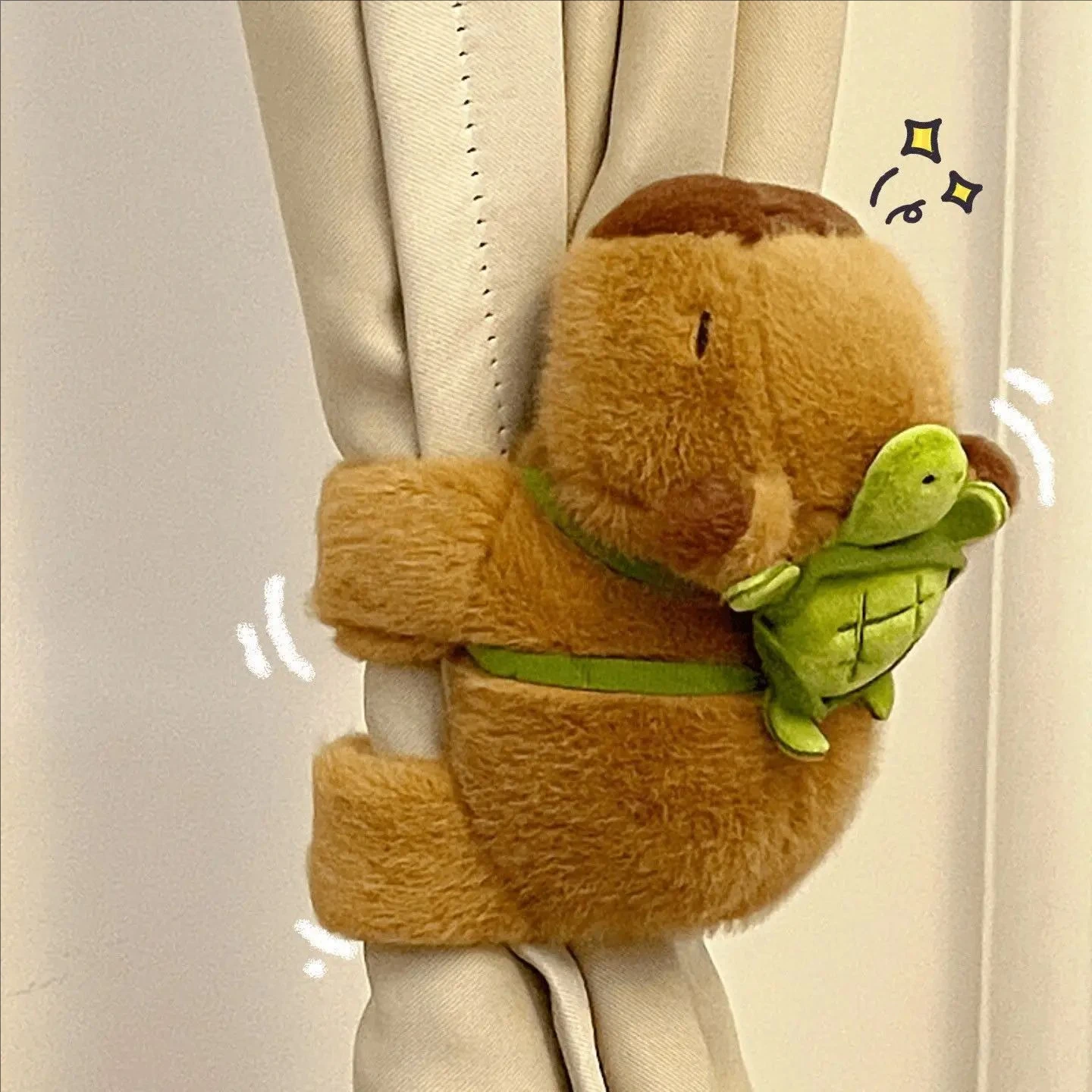 Color: Chocolate Color - 5PCS Cute Plush Doll Water Dolphin Doll Wrist Snap Ring Toys Plush Toys Capybara  Toys Hand Ring Fun Pop Circles Kids Holiday Gi