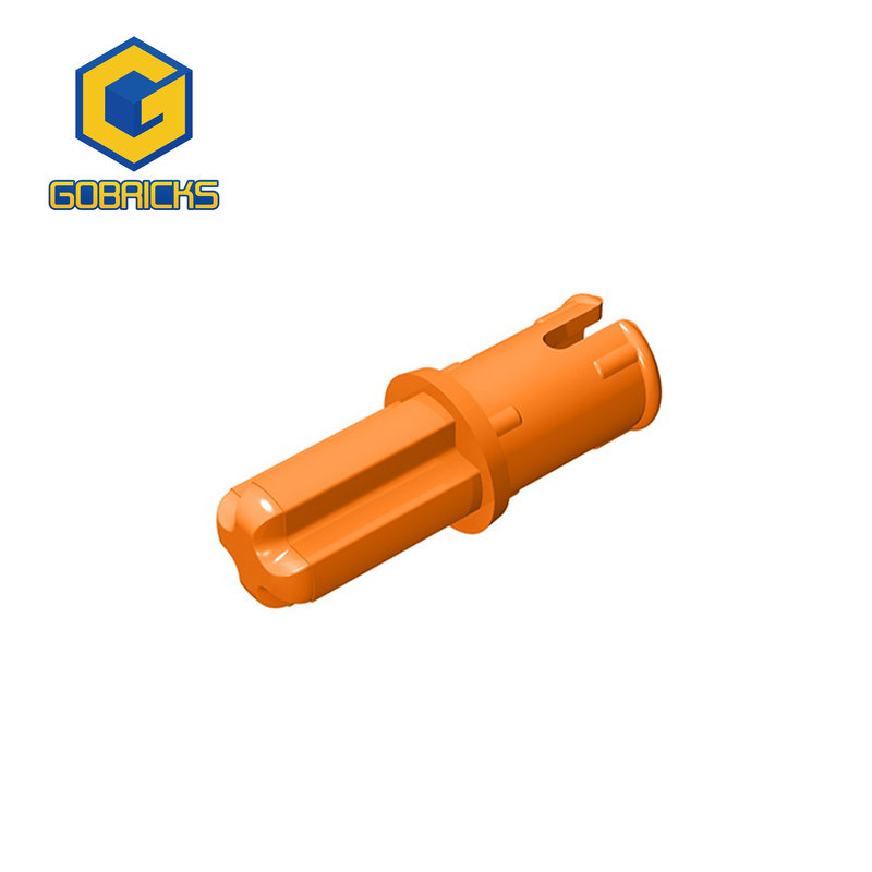Color: Olive Green - Gobricks 10PCS Bricks Technical Axle 1 with Pin with Friction Ridges Lengthwise Compatible With 43093 Pieces of Toys Parts