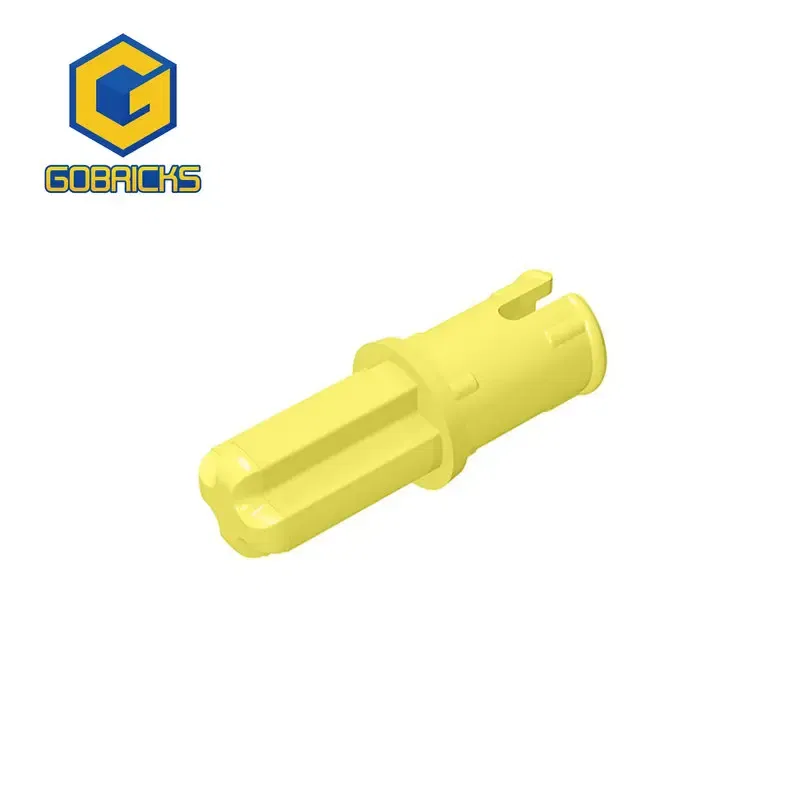 Color: Olive Green - Gobricks 10PCS Bricks Technical Axle 1 with Pin with Friction Ridges Lengthwise Compatible With 43093 Pieces of Toys Parts
