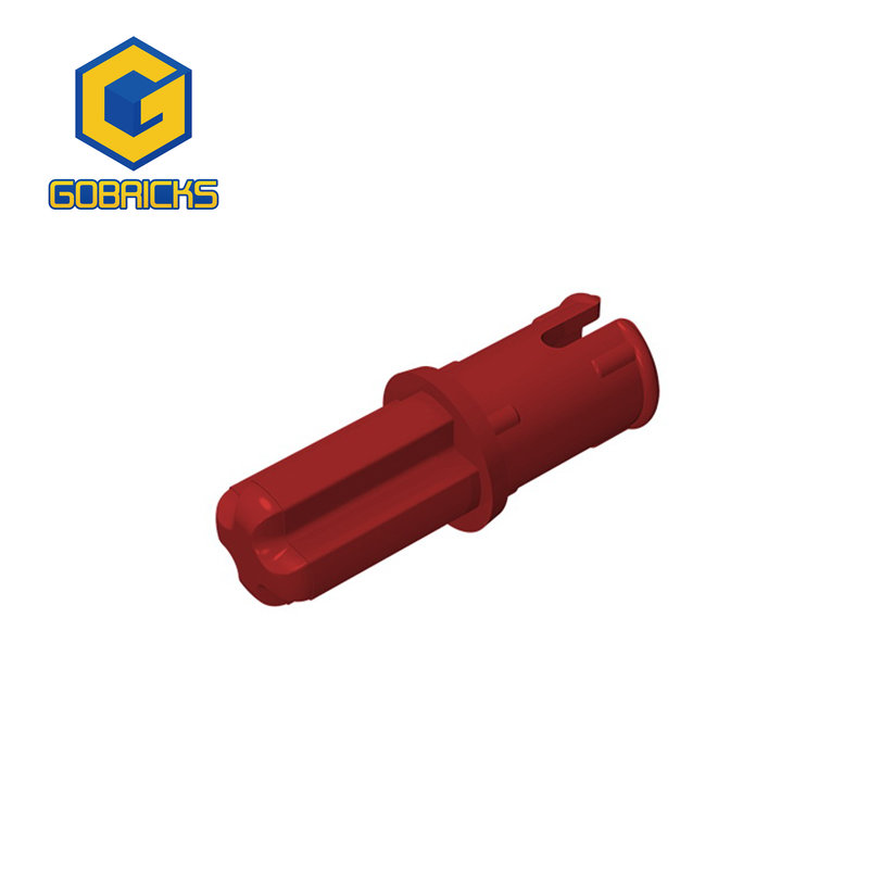 Color: Olive Green - Gobricks 10PCS Bricks Technical Axle 1 with Pin with Friction Ridges Lengthwise Compatible With 43093 Pieces of Toys Parts