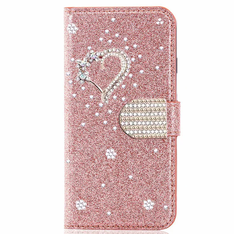 Color: Rose, Material: EVA - Glitter Wallet Leather Case For Samsung Galaxy S25 FE S24 Ultra S23 Plus S22 S21 A35 A36 A56 A55 A13 A14 A15 A16 A26 A34 A33 A54