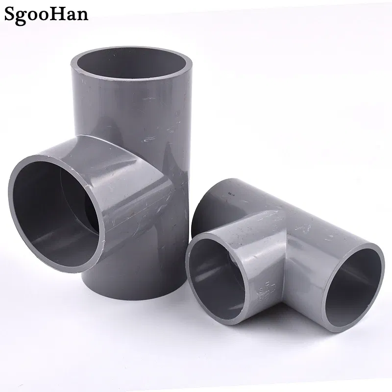 Color: WHITE, Diameter: 1/2'' - 2~20pcs Inner Dia 20~63mm PVC Pipe Tee Connector Home Garden Irrigation Aquarium Fish Tank Tube Watering Adapter Fittings Joint