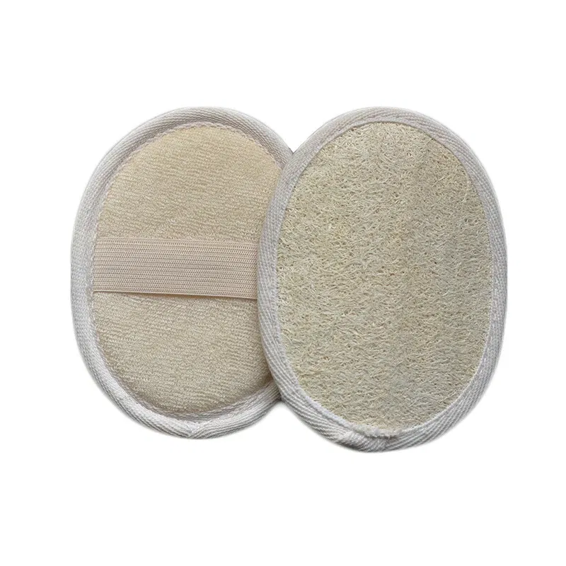 Color: black - Natural Loofah Sponge Bath Shower Rub Bath Shower Wash Body Pot Sponge Scrubber Durable Healthy Massage Brush