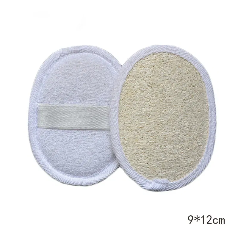 Color: black - Natural Loofah Sponge Bath Shower Rub Bath Shower Wash Body Pot Sponge Scrubber Durable Healthy Massage Brush