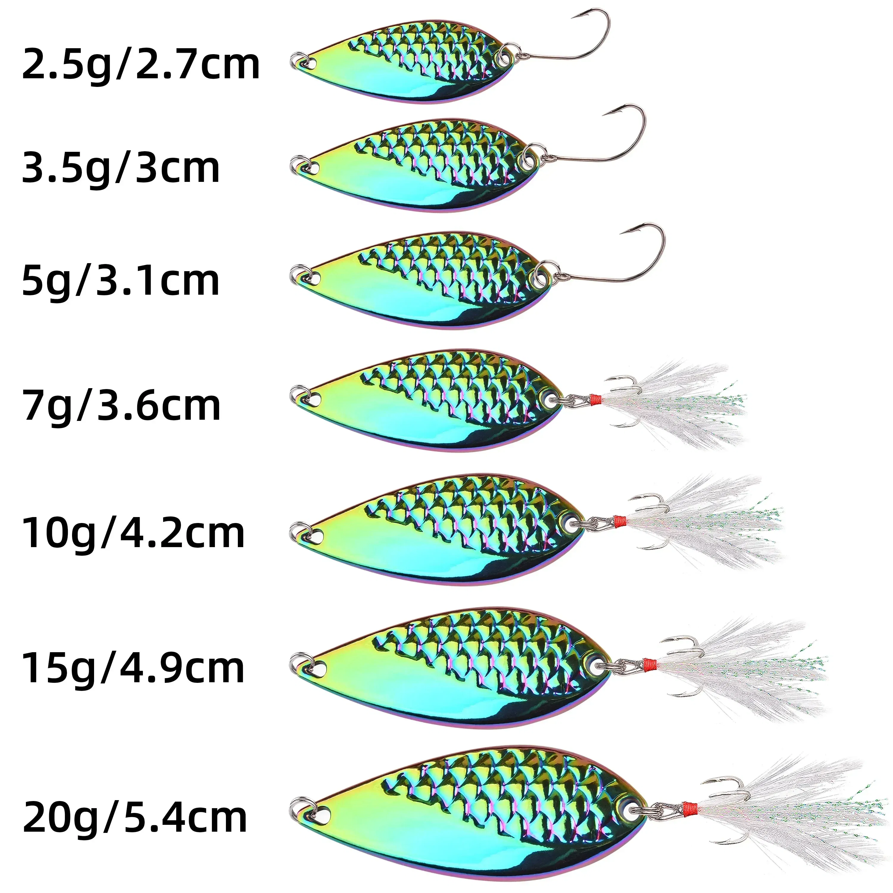 Color: Silver - Metal Spoon Sequin Fishing Lure 2.5g 3.5g 5g 7g 10g 15g 20g Pesca Leech Jig Wobbler Crankbaits for Fly Fishing Hard Baits Lures