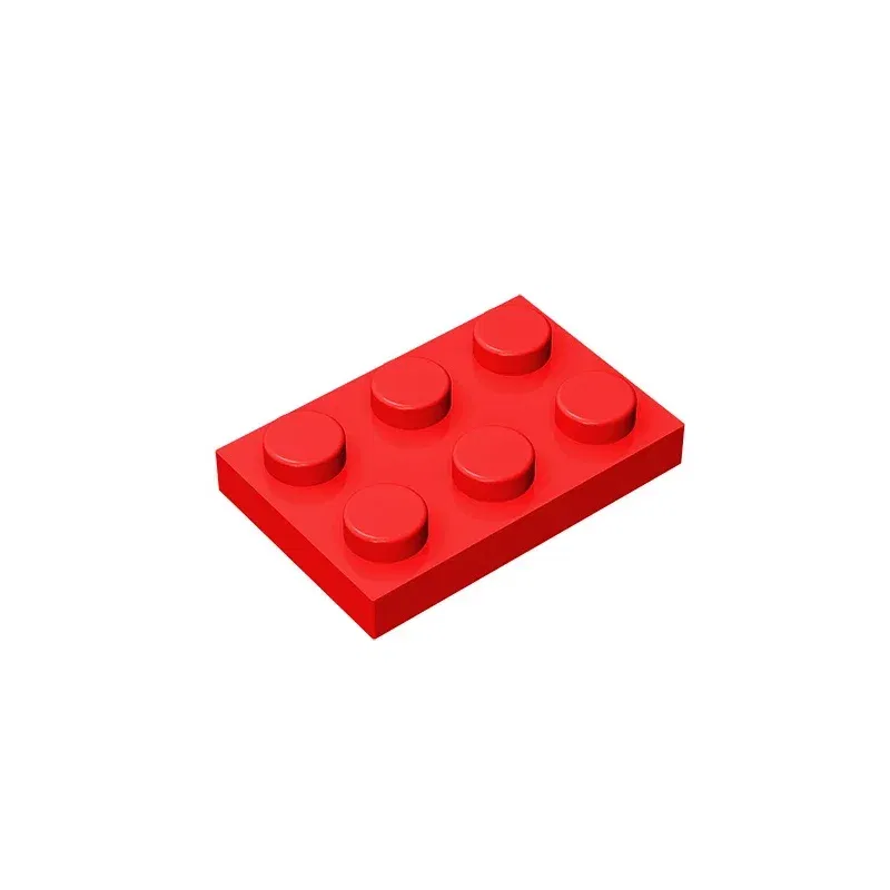 Color: Dark Orange - Gobricks GDS-510 Plate 2 x 3 compatible  with lego 3021 pieces of children's DIY building block Particles Plate DIY