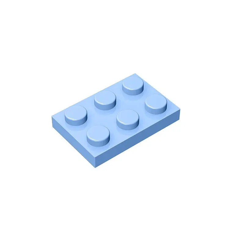 Color: Dark Orange - Gobricks GDS-510 Plate 2 x 3 compatible with lego 3021 pieces of children's DIY building block Particles Plate DIY