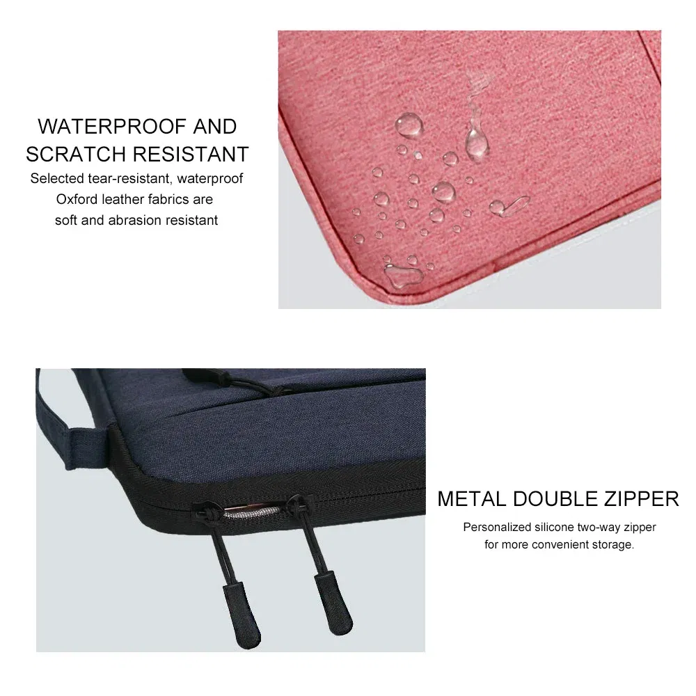 Color: Navy Blue, Size: 14Inches 350mm - Laptop Handbag Sleeve Case 12 13 14 15 16 inch For HP DELL Notebook Bag Carrying Bag Macbook Air Pro 15.4 15.6 Protective Cases