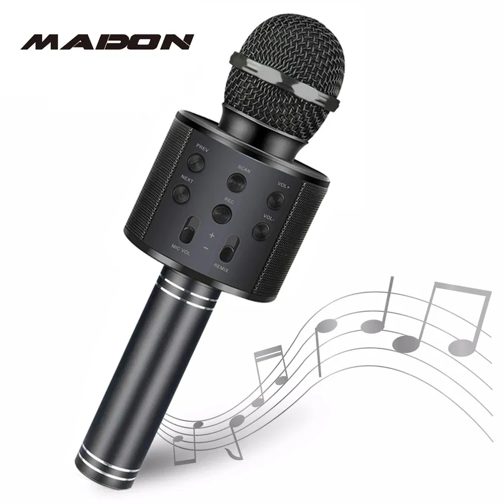 Color: Pink, Ships From: CHINA - Cute Kids Microphone Wireless Bluetooth Karaoke Microphone for Adults, Toys for Boys Girls Gift for Birthday Party
