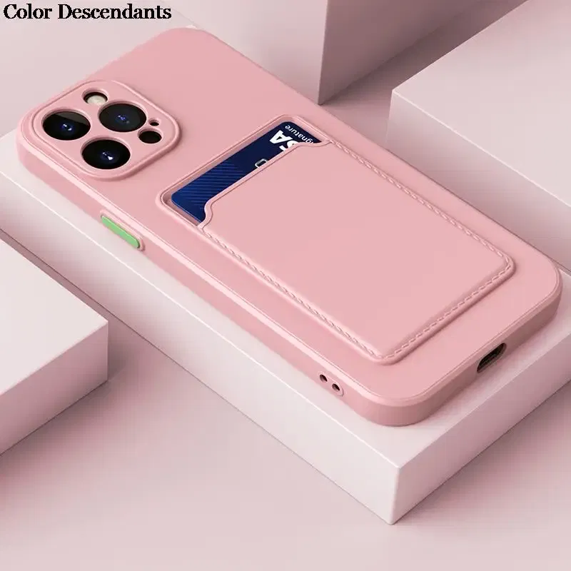 Color: GRAY, Material: Microfiber - Card Holder Wallet Case For Samsung Galaxy A32 A53 A33 A13 A52 5G Case on A72 A22 A12 A51 A71 Shockproof Liquid Silicone Cover