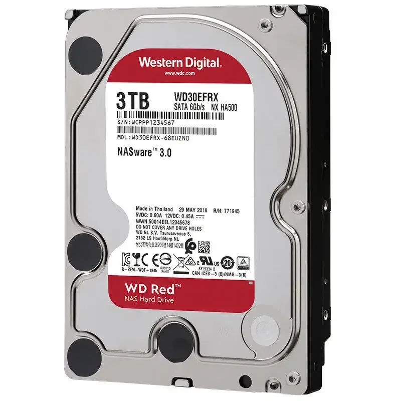 Capacity: 6TB - Original Western Digital WD Red NAS 4TB 3TB 3.5" Internal Hard Drive HDD SATA 6GB/S 2TB 1TB SATA 64 MB Cache HDD For Desktop