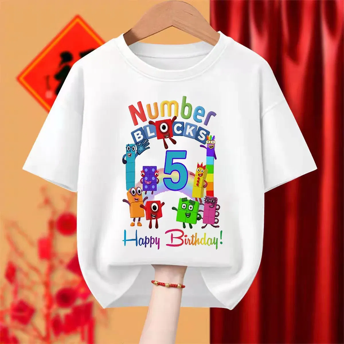 Color: Brown, Kid Size: 7T - Number 1-9 Boys Girls Cartoon Print Short Sleeve T-Shirts Children's Tshirt Birthday Gift T Shirt Funny Tops Kids Hip Hop Tees