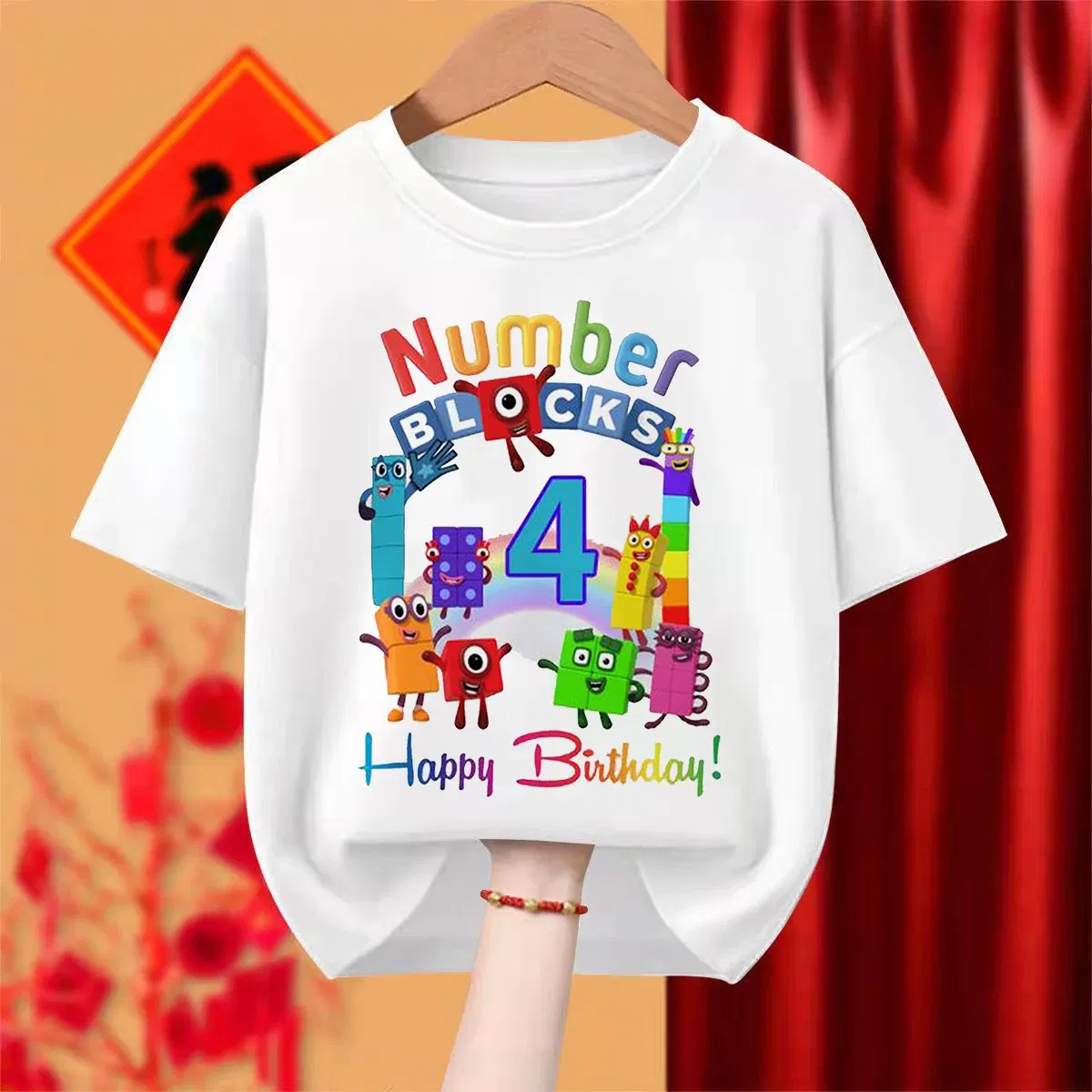 Color: Brown, Kid Size: 7T - Number 1-9 Boys Girls Cartoon Print Short Sleeve T-Shirts Children's Tshirt Birthday Gift T Shirt Funny Tops Kids Hip Hop Tees