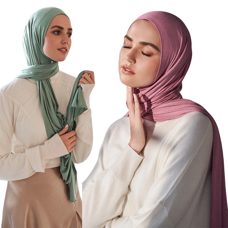 Color: Beige, Ships From: CHINA - New Jersey Womens Muslim Ramadan Fashion Modal Cotton Jersey Hijab Womens High Quality Solid Color Soft Hijab Long African Scarf