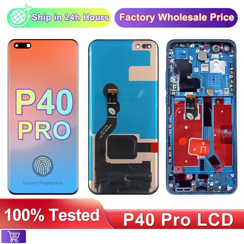 Color: VIOLET, Ships From: CHINA - Top A+ 6.58"NEW P40 Pro Screen Replacement for huawei P40 Pro LCD display ELS-NX9 ELS-N04 Touch Screen Digital with Frame