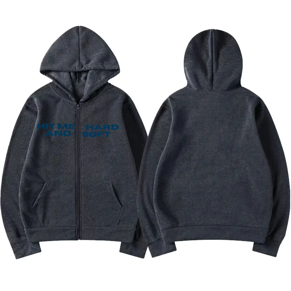 Color: MULTI, Size: XL - Hit Me Hard and Soft 2025 Tour Zipper Hoodies Men Women Harajuku Pullovers Fashion Hip Hop Zip Up Sweatshirts Jackets Fans Gift